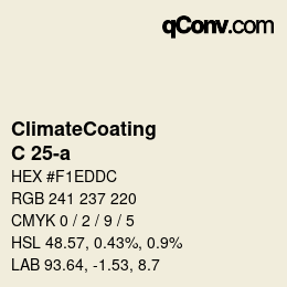 Color code: ClimateCoating - C 25-a | qconv.com