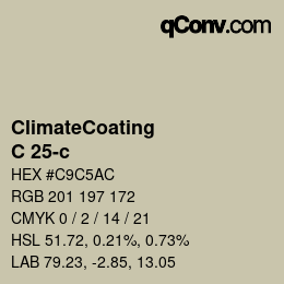 Color code: ClimateCoating - C 25-c | qconv.com