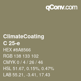 Color code: ClimateCoating - C 25-e | qconv.com