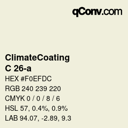 Código de color: ClimateCoating - C 26-a | qconv.com