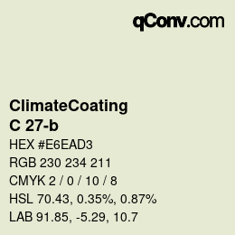 Code couleur: ClimateCoating - C 27-b | qconv.com