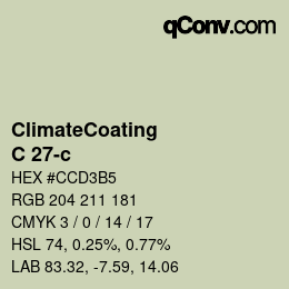 Color code: ClimateCoating - C 27-c | qconv.com