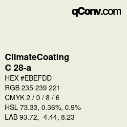 Color code: ClimateCoating - C 28-a | qconv.com