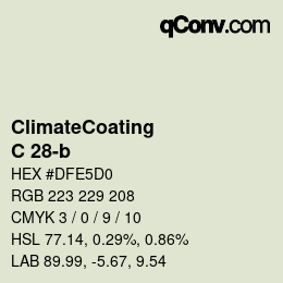 Color code: ClimateCoating - C 28-b | qconv.com