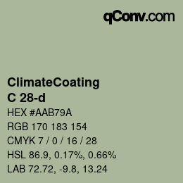 Code couleur: ClimateCoating - C 28-d | qconv.com