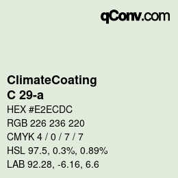 Color code: ClimateCoating - C 29-a | qconv.com