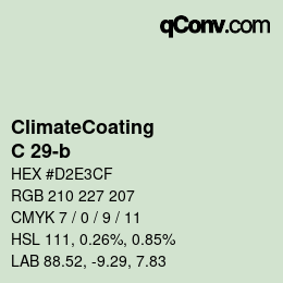 Farbcode: ClimateCoating - C 29-b | qconv.com