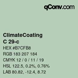 Color code: ClimateCoating - C 29-c | qconv.com