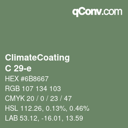 Color code: ClimateCoating - C 29-e | qconv.com