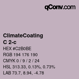 Color code: ClimateCoating - C 2-c | qconv.com
