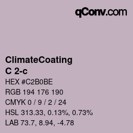 Code couleur: ClimateCoating - C 2-c | qconv.com