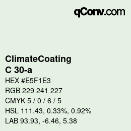 Farbcode: ClimateCoating - C 30-a | qconv.com
