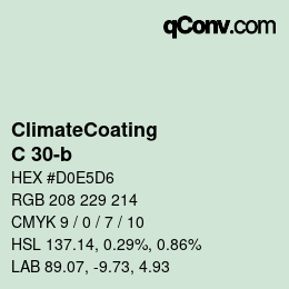 カラーコード: ClimateCoating - C 30-b | qconv.com