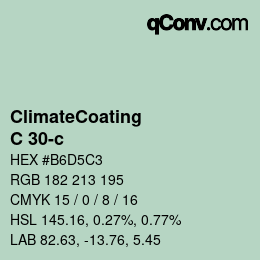 Color code: ClimateCoating - C 30-c | qconv.com