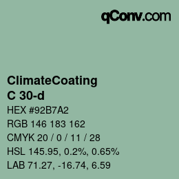 Farbcode: ClimateCoating - C 30-d | qconv.com