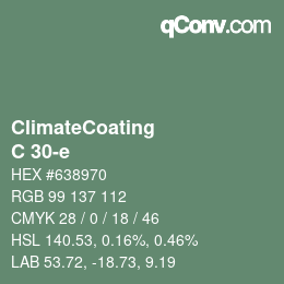 カラーコード: ClimateCoating - C 30-e | qconv.com