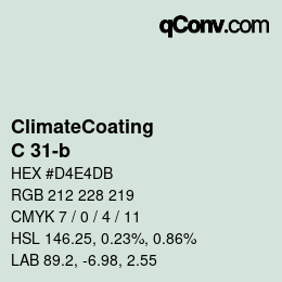 カラーコード: ClimateCoating - C 31-b | qconv.com
