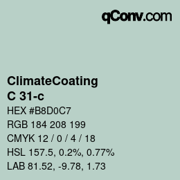 Color code: ClimateCoating - C 31-c | qconv.com