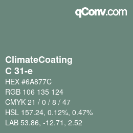 Color code: ClimateCoating - C 31-e | qconv.com