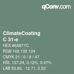 カラーコード: ClimateCoating - C 31-e | qconv.com