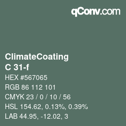 Color code: ClimateCoating - C 31-f | qconv.com