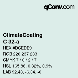 カラーコード: ClimateCoating - C 32-a | qconv.com