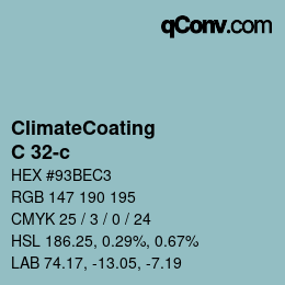 カラーコード: ClimateCoating - C 32-c | qconv.com