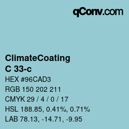 Color code: ClimateCoating - C 33-c | qconv.com