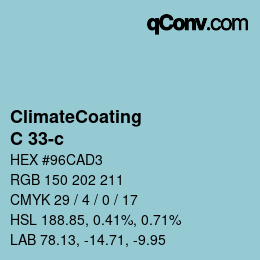 Code couleur: ClimateCoating - C 33-c | qconv.com