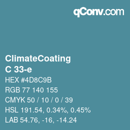 Color code: ClimateCoating - C 33-e | qconv.com