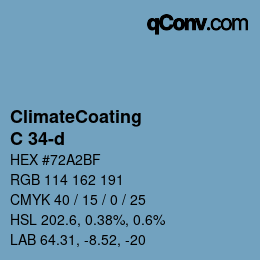 Color code: ClimateCoating - C 34-d | qconv.com