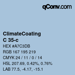 Color code: ClimateCoating - C 35-c | qconv.com