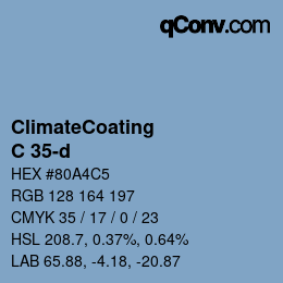 Color code: ClimateCoating - C 35-d | qconv.com