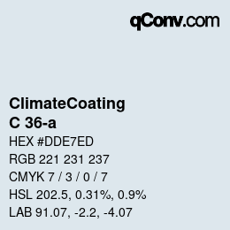 Color code: ClimateCoating - C 36-a | qconv.com