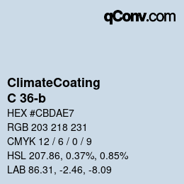 Code couleur: ClimateCoating - C 36-b | qconv.com