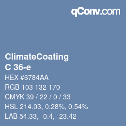 カラーコード: ClimateCoating - C 36-e | qconv.com