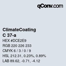 Color code: ClimateCoating - C 37-a | qconv.com