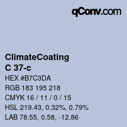 Color code: ClimateCoating - C 37-c | qconv.com