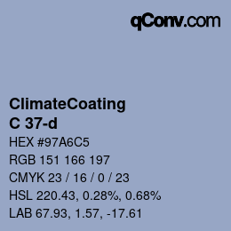 Color code: ClimateCoating - C 37-d | qconv.com