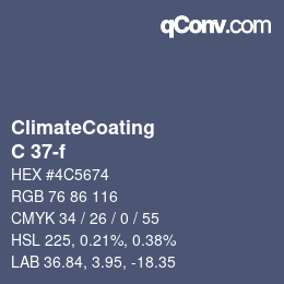 Color code: ClimateCoating - C 37-f | qconv.com