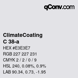 Color code: ClimateCoating - C 38-a | qconv.com