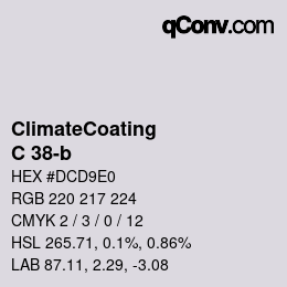 Color code: ClimateCoating - C 38-b | qconv.com