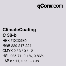 Code couleur: ClimateCoating - C 38-b | qconv.com