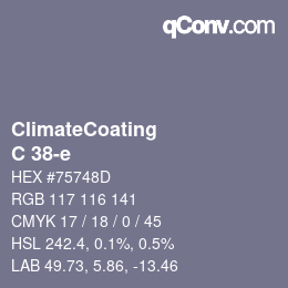 Farbcode: ClimateCoating - C 38-e | qconv.com