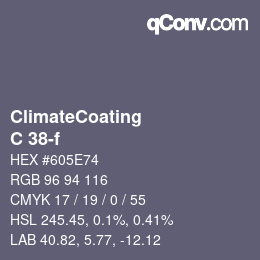 Farbcode: ClimateCoating - C 38-f | qconv.com