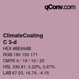 Code couleur: ClimateCoating - C 3-d | qconv.com