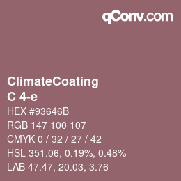 Code couleur: ClimateCoating - C 4-e | qconv.com