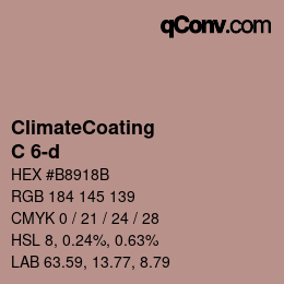 Código de color: ClimateCoating - C 6-d | qconv.com