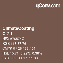 カラーコード: ClimateCoating - C 7-f | qconv.com