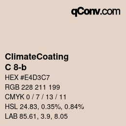 Código de color: ClimateCoating - C 8-b | qconv.com